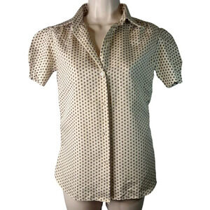 Rhoda Lee Vintage‎ Puff Sleeve Blouse Size Small